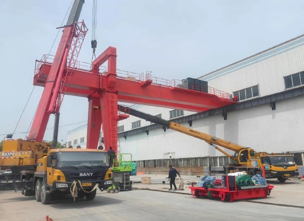 半腿龍門吊、電動(dòng)單支腿雙梁門式起重機(jī)