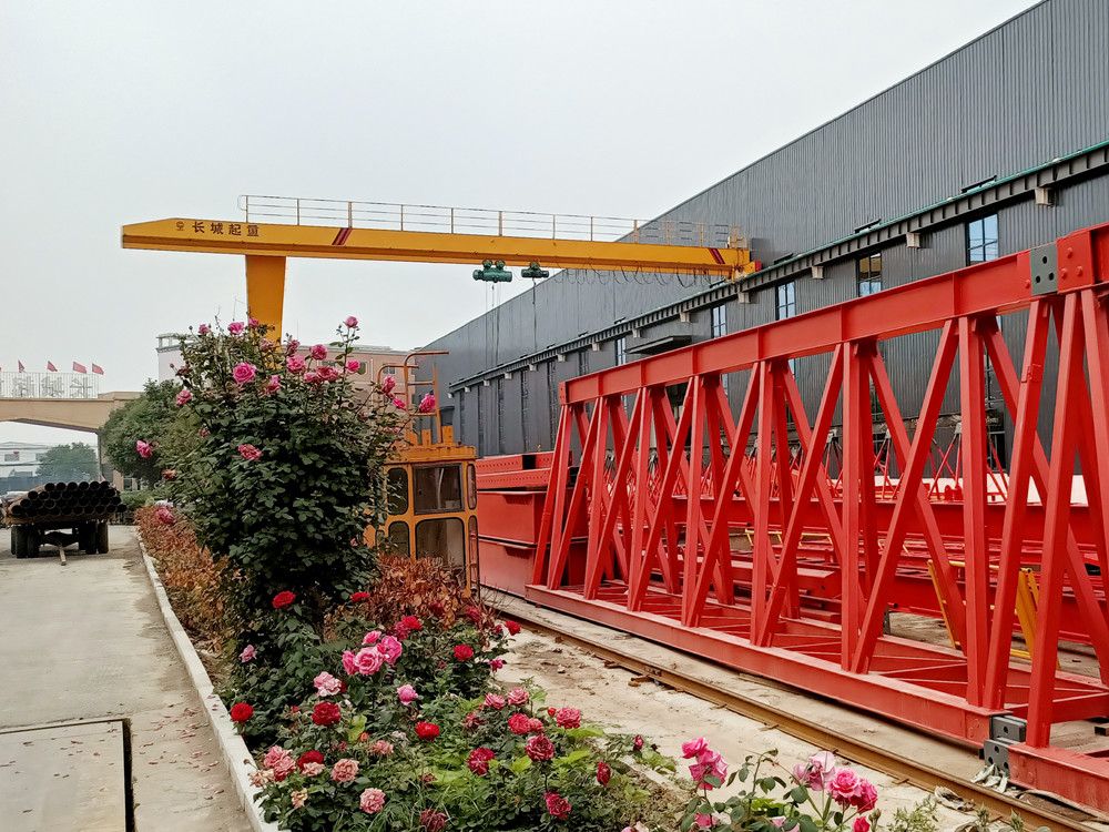 山東泰安起重機(jī)、龍門吊、L型電動(dòng)葫蘆半腿門式起重機(jī)廠家供貨